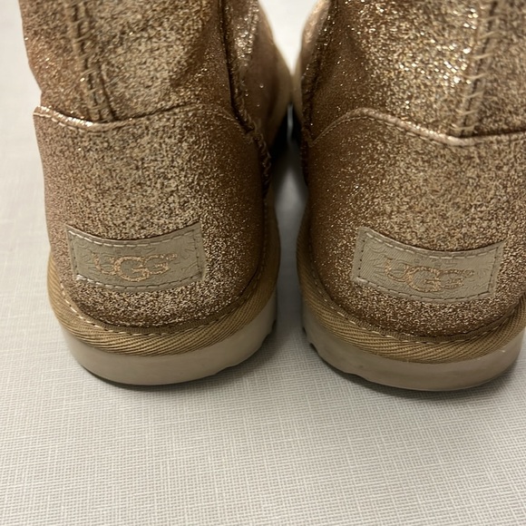 Ugg Sparkle Glitter Gold Boots - Picture 2 of 6